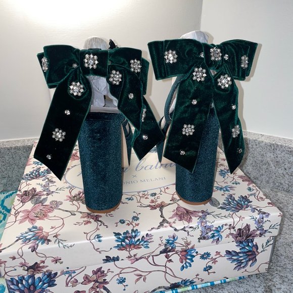 ANTONIO MELANI | Shoes | Nicola Bathie Lila Velvet Bow Detail Platform Dress Sandals | Poshmark